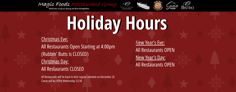 Holiday Hours