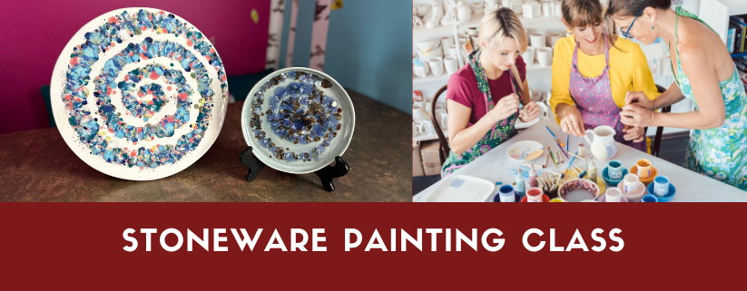 StoneWare Painting Class "Glaze Chip Technique"