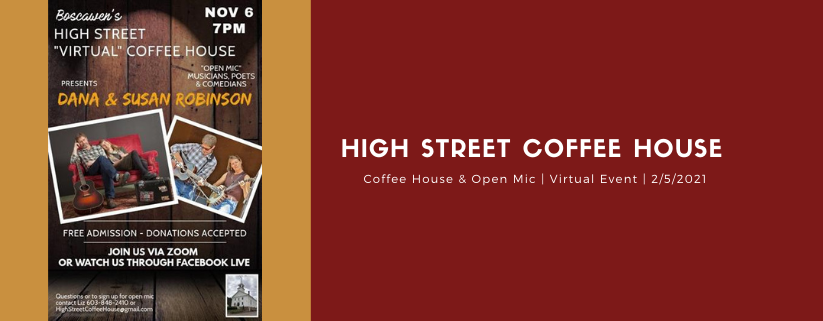 High Street Coffee House & Open Mic on Zoom